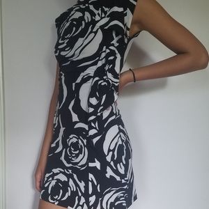 Black and white mini dress